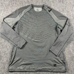 Nike Pro Hyperwarm Shirt Mens XL Gray Long Sleeve Fitted Base Layer Athletic